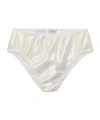 Prada Lace-trimmed Satin Panty In White