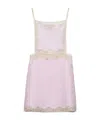 Prada Lace-trim Mini Dress In Pink