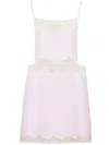 Prada Lace-trim Mini Dress In Pink