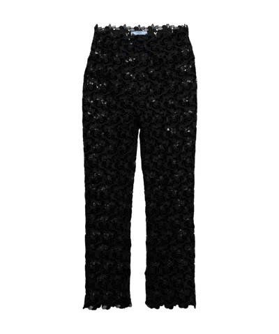 Prada Lace Trousers In Black