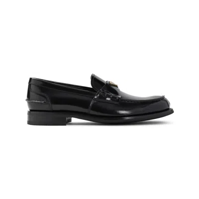 Prada Black Leather Loafers