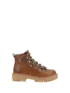 Prada Lace-up Ankle Boots In Brown