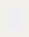 Prada Lace-up Back Jersey T-shirt In Bianco