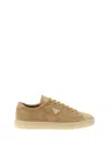 Prada Lace-up Low-top Casual Shoes In Brown