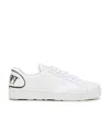 Prada Lace-up Casual Sneakers In White
