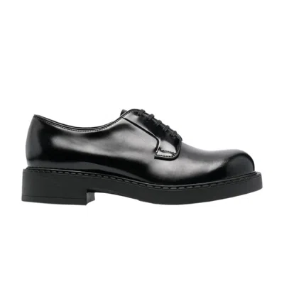 Pre-owned Prada Lace Up Derby 'black'