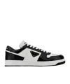 Prada Leather Sneakers Downtown Two-tone In Black