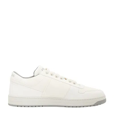 Prada Lace-up Low-top Sneakers In White