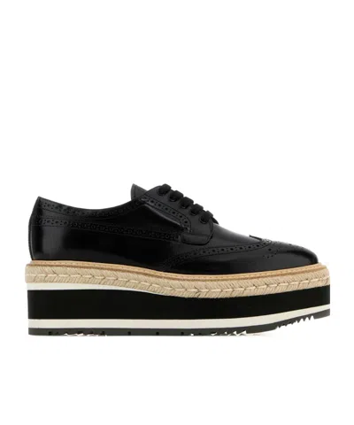 PRADA PRADA ROUND-TOE LACE-UP SHOES