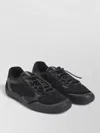 Prada Speedrock Leather And Mesh Fabric Sneakers In Black