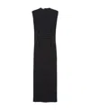 Prada Lace-up Mid-length Dress In Black