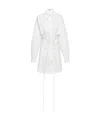 Prada Bedrucktes Minikleid Aus Popeline In White