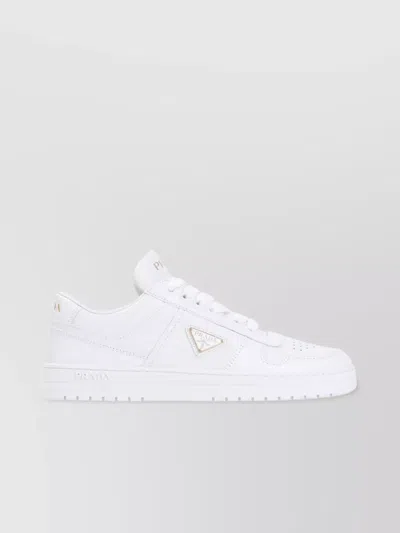 Prada White Calf Leather Lace-up Shoes