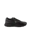 Prada Lace Up Sneakers In Black