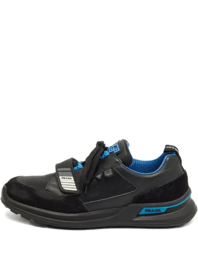 Pre-owned Prada Lace-up Sneakers In Black