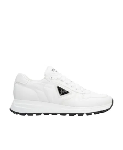 Prada Laced Sneakers In White