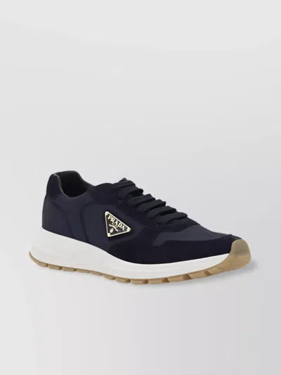 Prada Lace-up Trainers With Reinforced Toe In Black