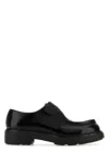 Prada Brushed Leather Lace-up Shoes Lace Up Shoes Black In Black