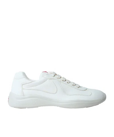 Prada Laced Sneakers In Nude