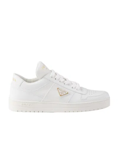 Prada Laced Sneakers In White