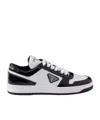 Prada Low Sneakers Round Toe Leather Upper In White