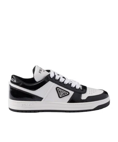 PRADA PRADA DOWNTOWN LOGO PLAQUE SNEAKERS