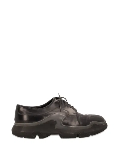 Pre-owned Prada Lace-up Chunky-sole Shoes In Black