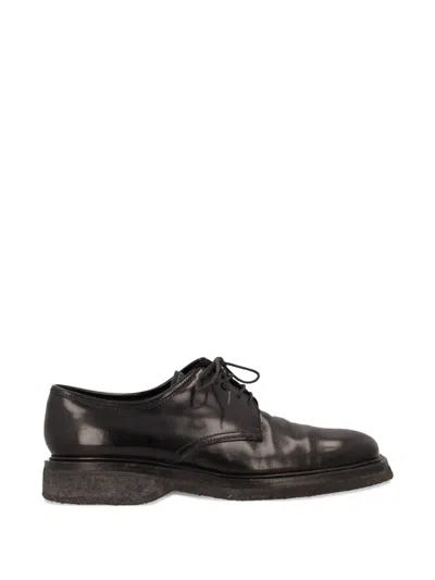 Pre-owned Prada Lace-up Leather Shoes In Black