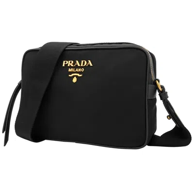 Prada Ladies Bandoliera Tessuto Nylon Crossbody In Black