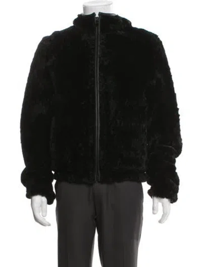 Pre-owned Prada Lamb Fur Jacket In Black