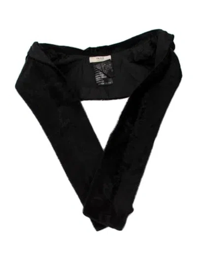 Pre-owned Prada Lamb Fur Stole In Black