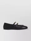 Prada Women Nappa Leather Ballerinas In Black