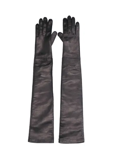 Prada Lambskin Gloves In Black