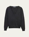 Prada Pullover Aus Kaschmir Mit V-ausschnitt In Black