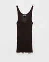 Prada Lamé Tank Top In Brown