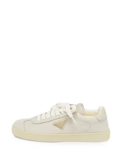 Pre-owned Prada Lane Lace-up Sneakers In Neutral