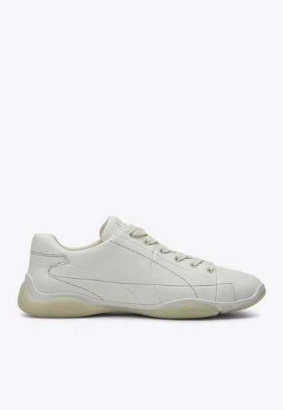 Prada Lane Leather Low-top Sneakers