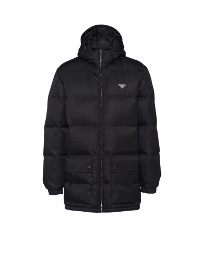 PRADA LONG RE-NYLON DOWN JACKET