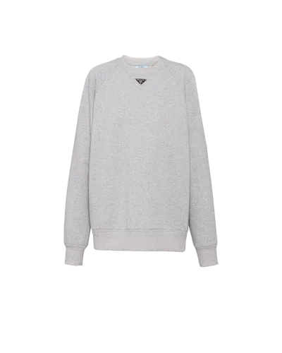 PRADA LONG-SLEEVED COTTON SWEATSHIRT