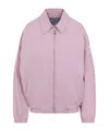 Prada Cotton Jacket With Pointed Collar And Pockets In Pink