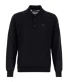 Prada Navy Blue Long Sleeves Logo Polo In Blue