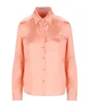 Prada Coral-coloured Shirt In Blend In Pink