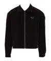 Prada Lapel Long-sleeved Casual Jacket In Black