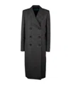 Prada Lapel Long-sleeved Coat In Black