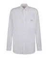 Prada Lapel Long-sleeved Shirt In White
