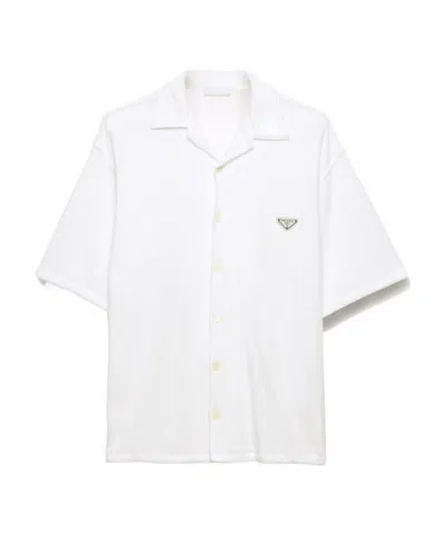 PRADA PRADA TRIANGLE-LOGO SHORT-SLEEVED SHIRT