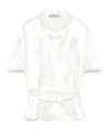 Prada Lapel Short-sleeved Top In White