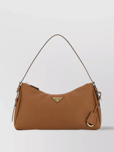 Prada Large Aimée Shoulder Bag With Caramel Leather