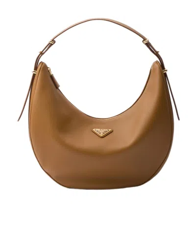 PRADA PRADA ARQUÉ ZIP-UP LARGE SHOULDER BAG