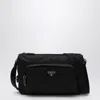 Prada Large Re-nylon And Saffiano Leather Shoulder Bag In Black
